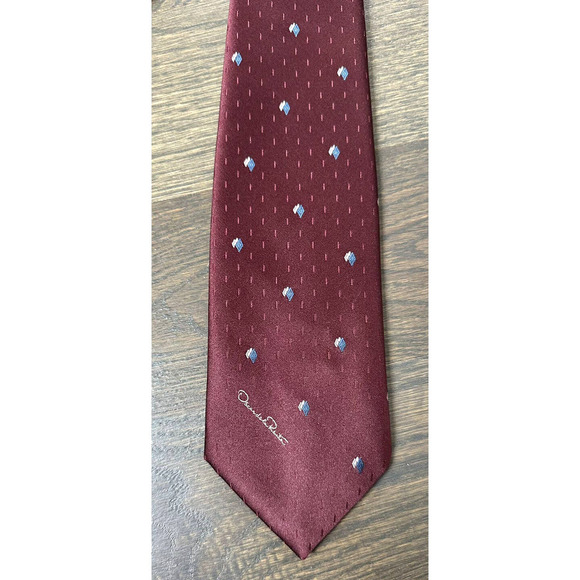 Vintage• Rare• Oscar De La Renta Tie Necktie Jacquard‎ Unique 56L. 3" W - Picture 1 of 3